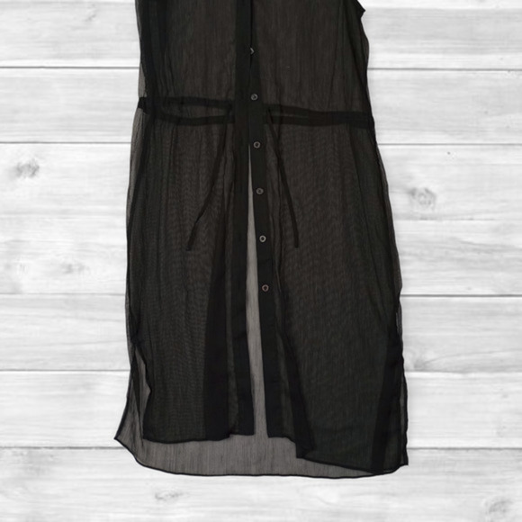 G by Giuliana Women's Black Sheer Tunic Coverup- Size‎ S - Picture 4 of 8